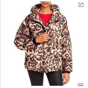 Aqua Leopard Puffer Jacket
